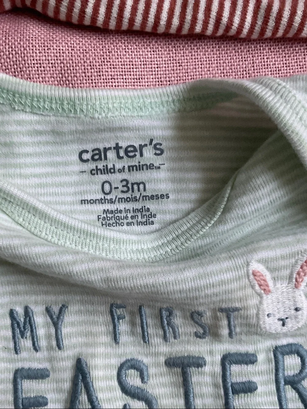 Carter's Pastel Pink, Mint Green & Rose Print Baby One-Piece Lot